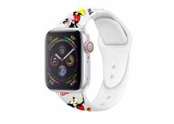 Řemínek pro apple watch 42/44, silikon Mickey Mouse bílá